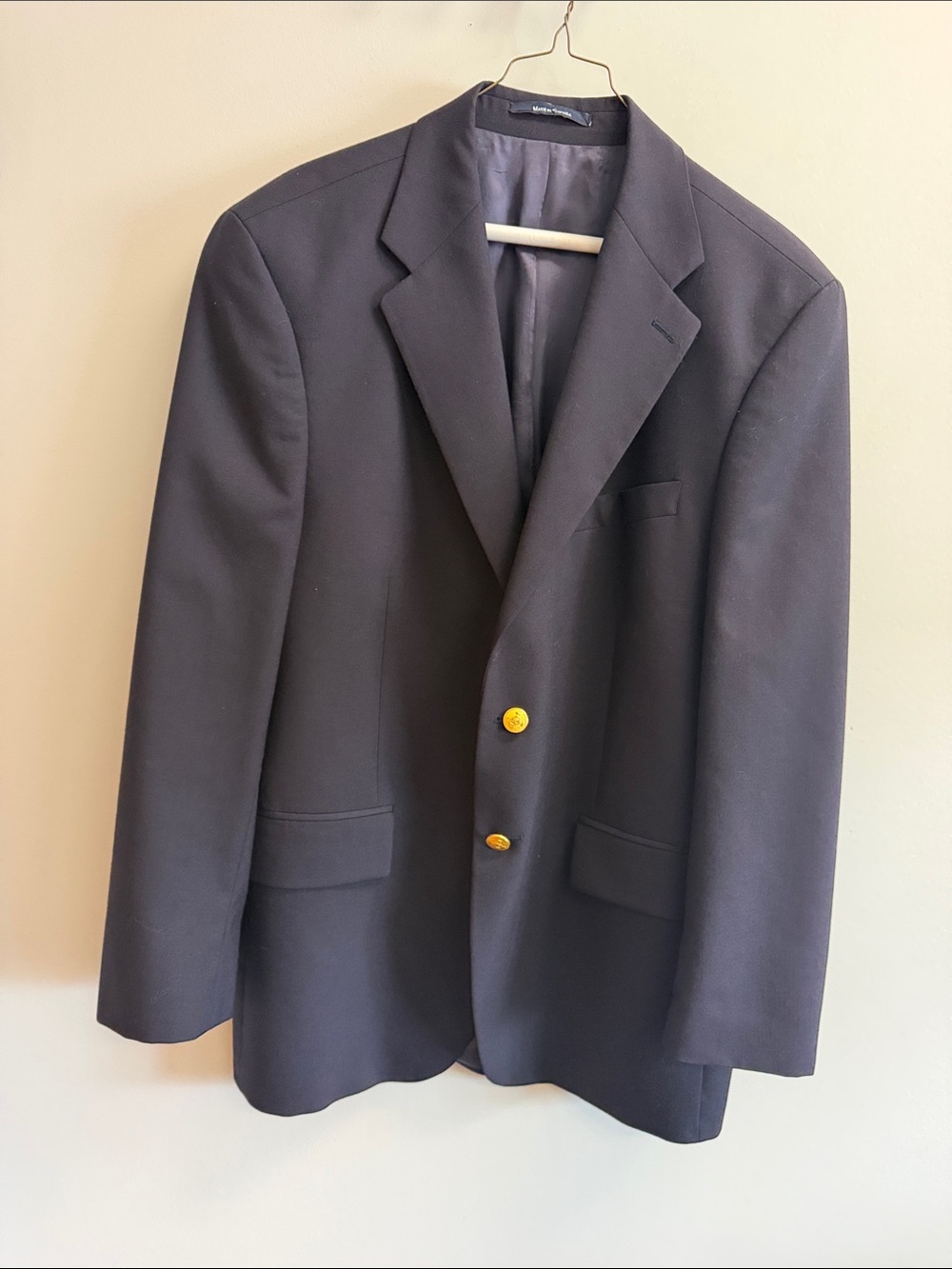 Ralph Lauren Polo University Men's Navy Blazer with Yellow Logo